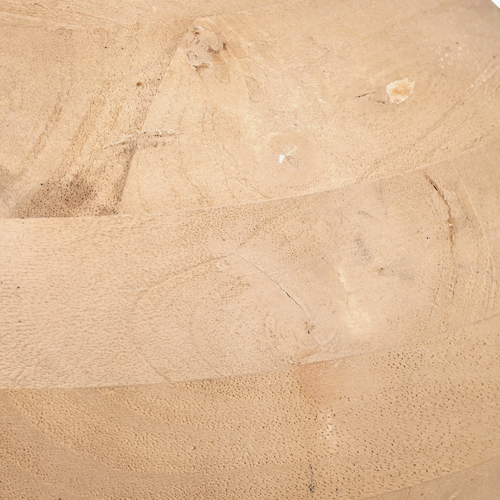 Kiah Natural Mango Wood Round Table Lamp - Base Only